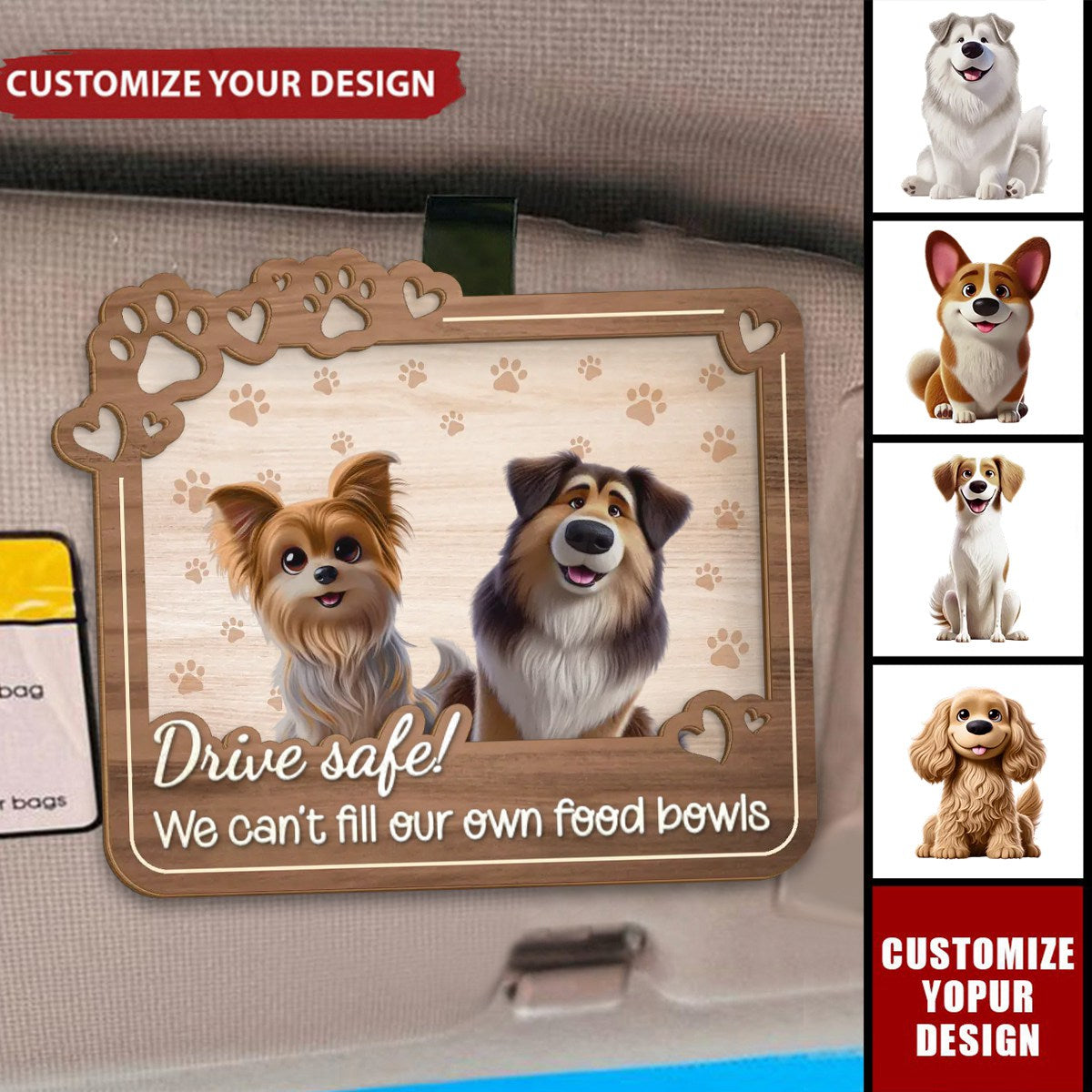 We're Watching You - Dog & Cat Personalized Car Visor Clip, Gift For Pet Owners, Pet Lovers