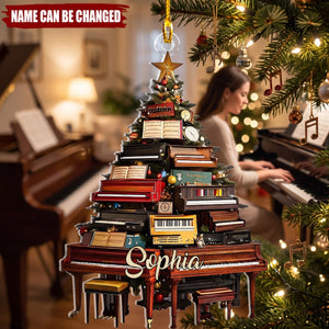 Classic Piano Tree - Personalized Acrylic Custom Shape Ornament