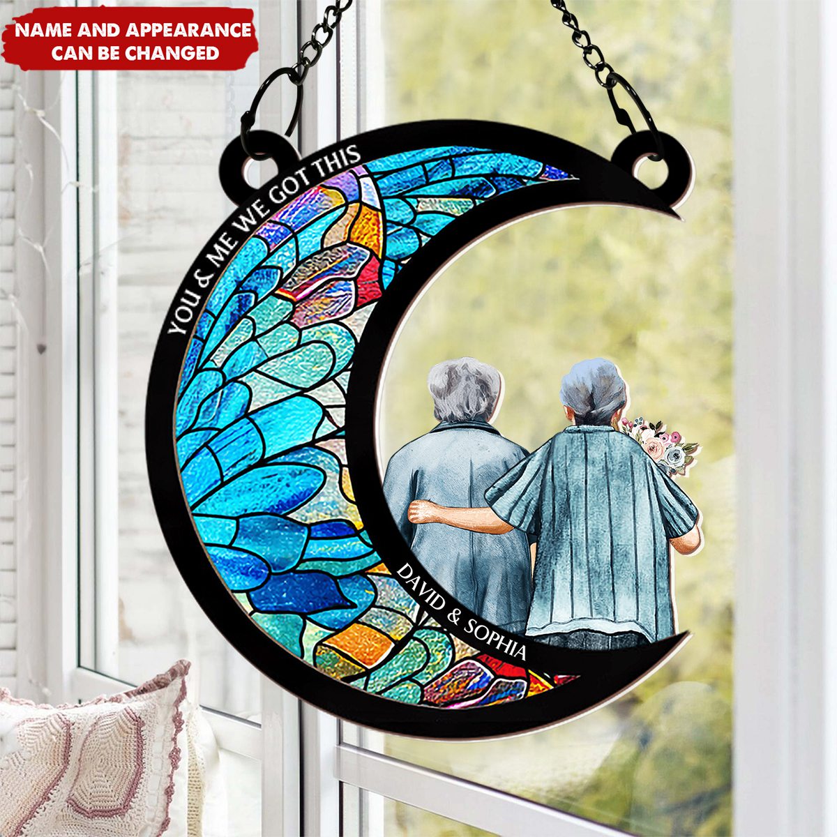 From Our First Kiss Till Our Last Breath - Personalized Window Hanging Suncatcher Ornament