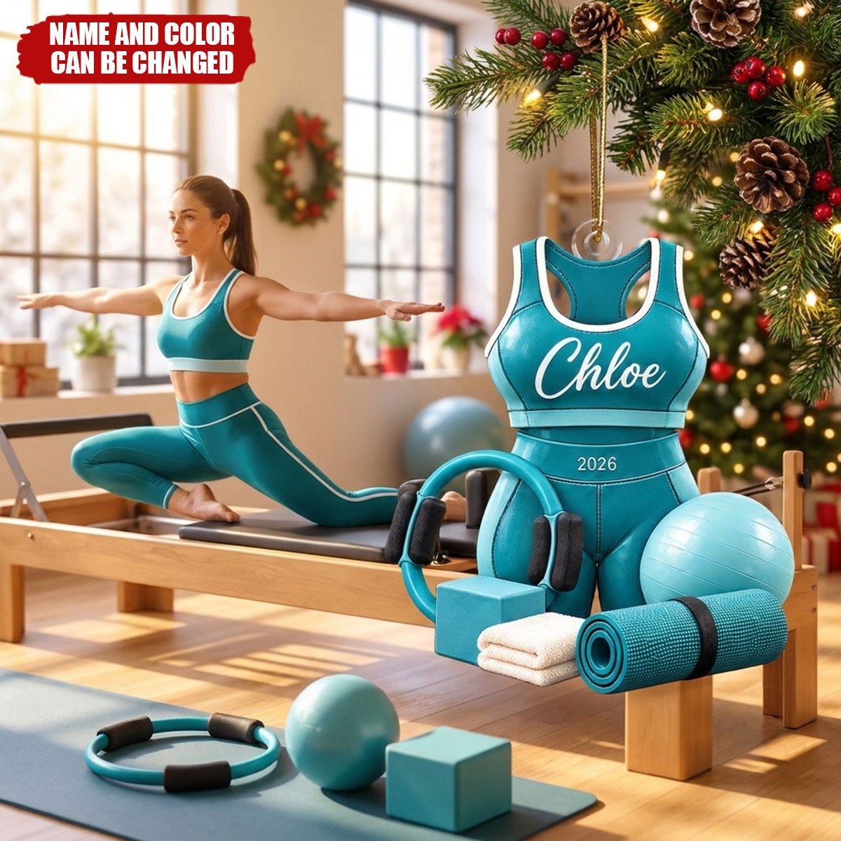 Personalized Pilates Acrylic Ornament -Gift For Pilates Lovers & Instructors