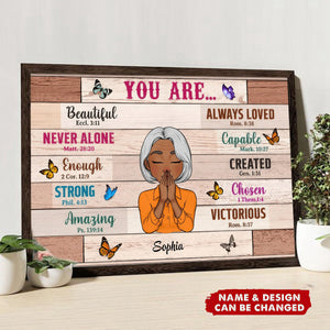 You Are Beautiful Woman - Personalized Horizontal Poster