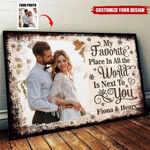 My Favorite Place Vintage Personalized Couple Poster