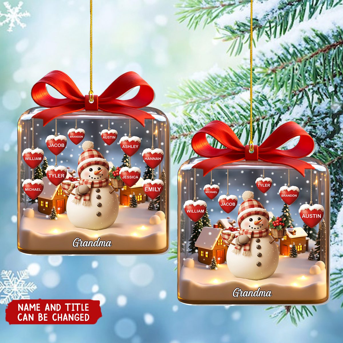 My Favorite Part Of Christmas Is Family - Personalized Christmas Acrylic Ornament