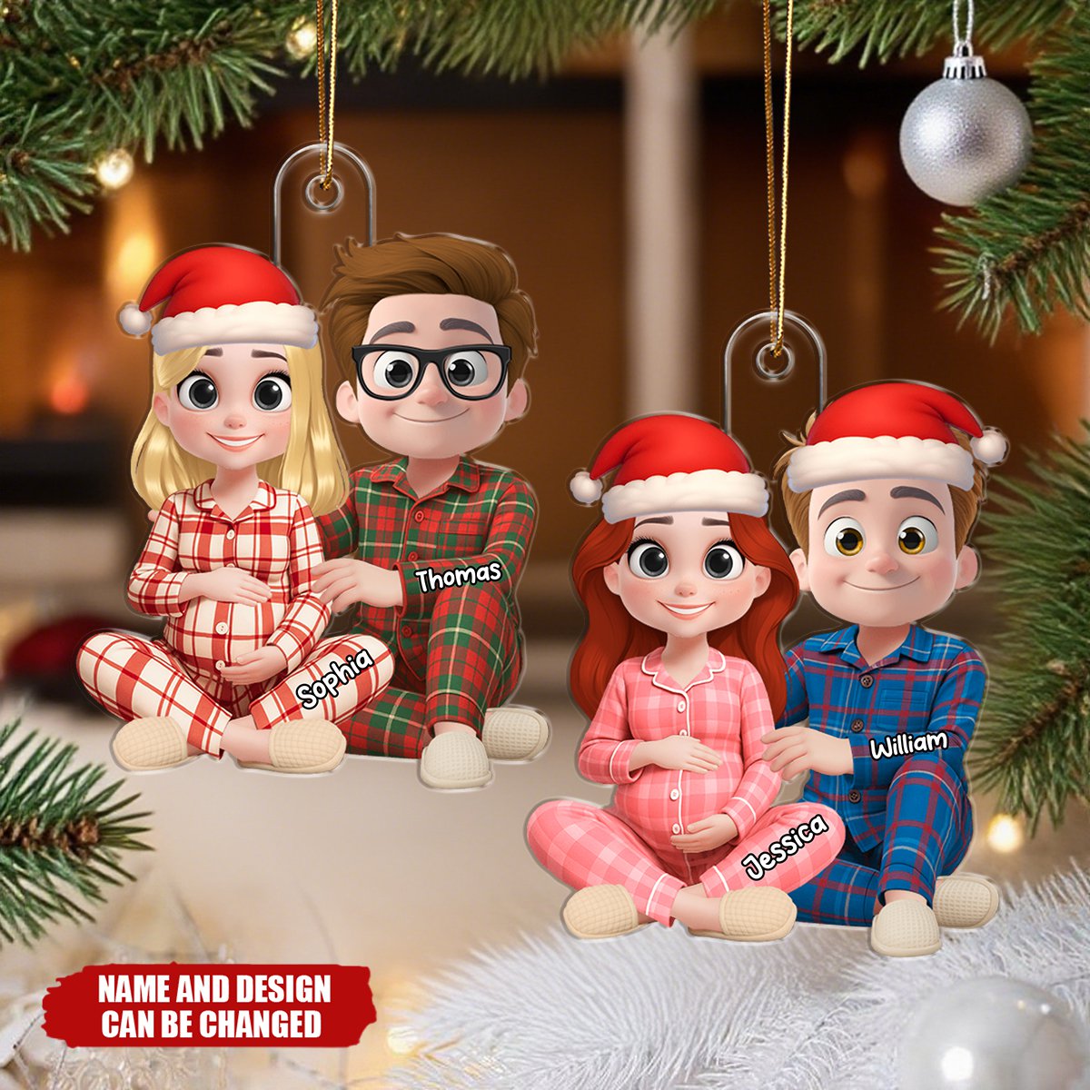 Expecting A Miracle - Personalized Christmas Acrylic Ornament