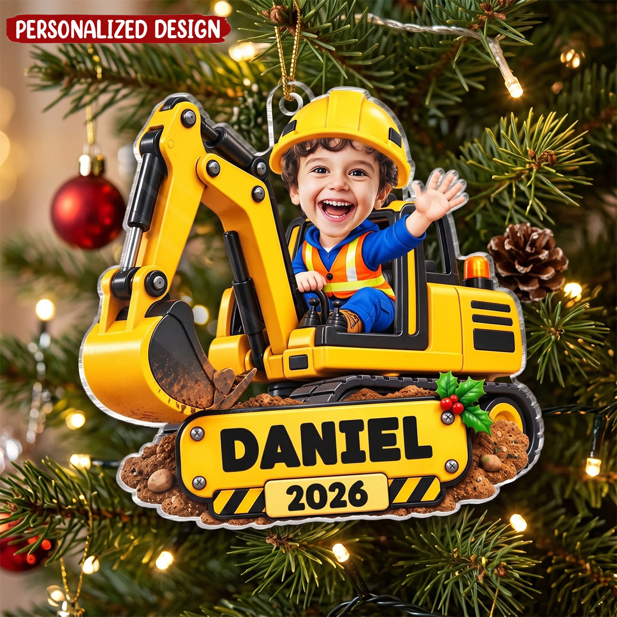 Custom Photo Acrylic Ornament - Personalized Christmas Birthday Gifts For Kids