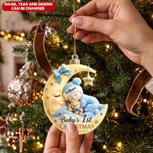 Moon Baby - Personalized Acrylic Custom Shape Ornament