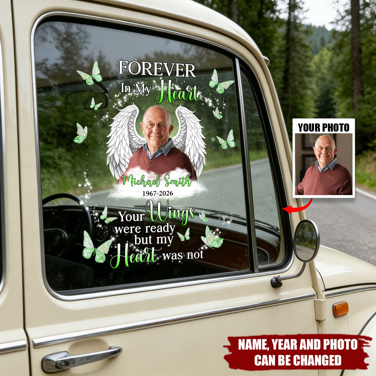 Forever In My Heart - Personalized Decal