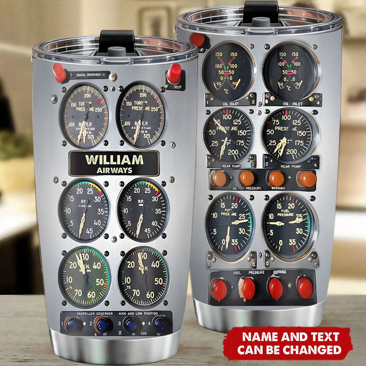 Aviation Control Panel - Personalized Aviation Tumbler