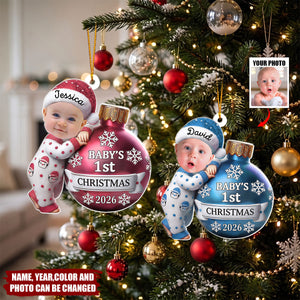 Baby Ornament Baby First Christmas - Personalized Acrylic Custom Shape Ornament