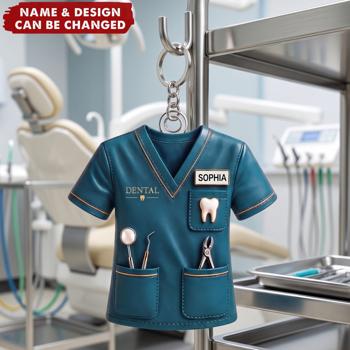 Tooth Hero – Personalized Acrylic Keychain, Gift for Dentist