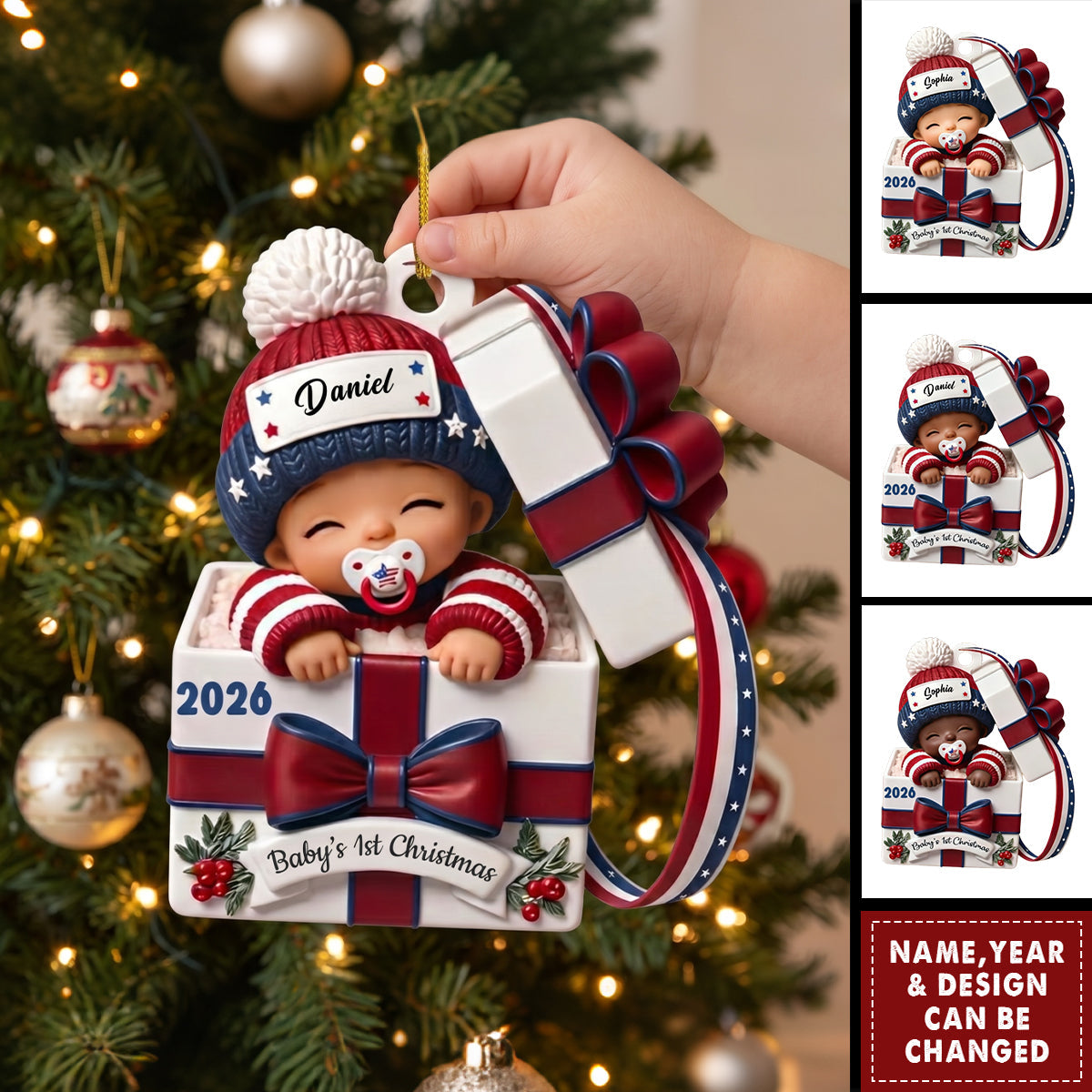 First Christmas With 250 - Personalized 1-Layer Acrylic Ornament