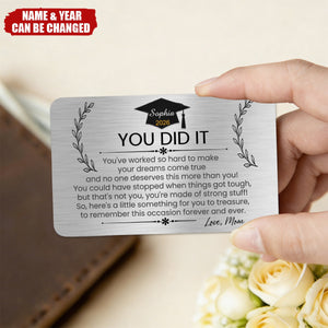 Mom’s Advice on Wallet Card - Personalized Gift for Him, Her