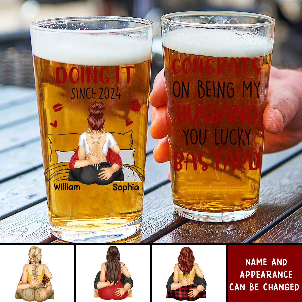 Still Tastier Than This Beer I Promise - Personalized Beer Glass