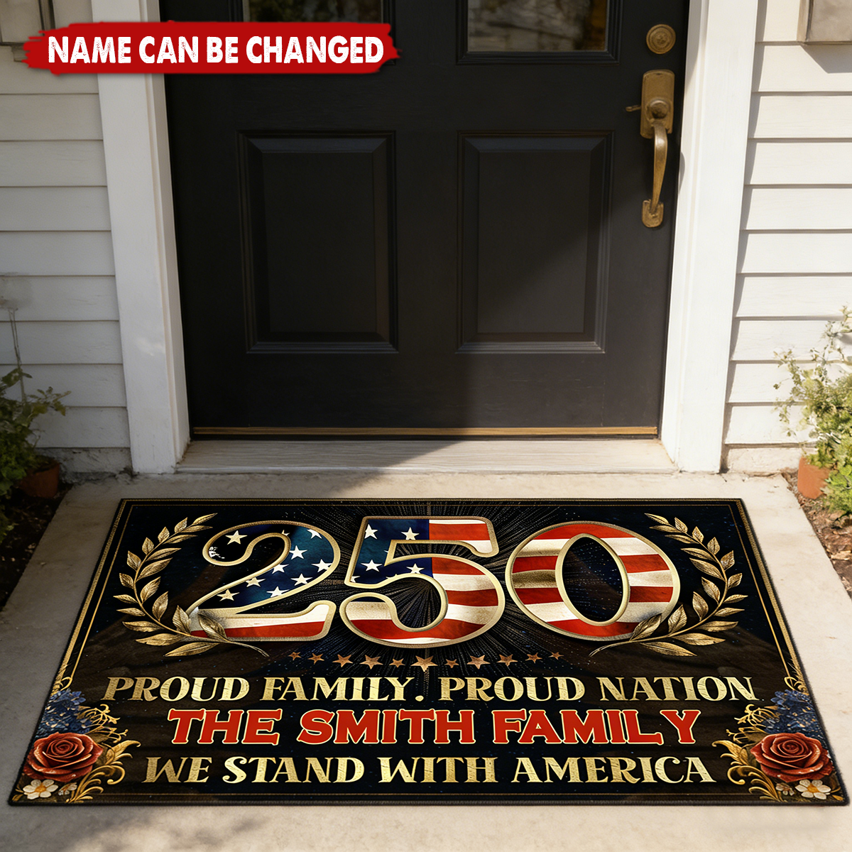 Proud Family. Proud Nation - Personalized Doormat