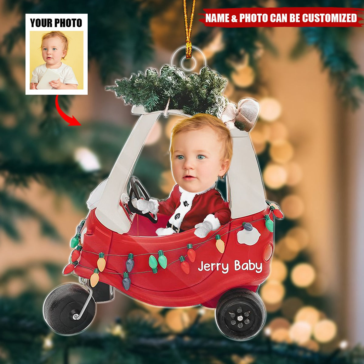 Custom Photo Our Favorite Gift Personalized Ornament Christmas, Gift For Baby Kids, Newborn Baby
