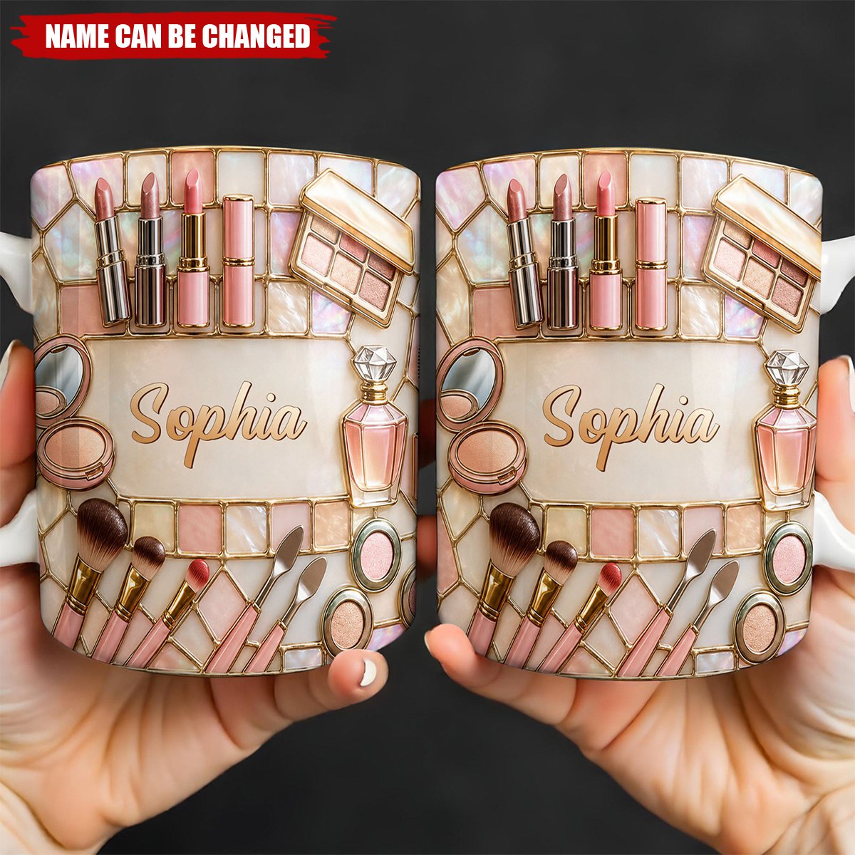 Glamorous Makeup Lover, Personalized Coffee Mug, Gift For Her