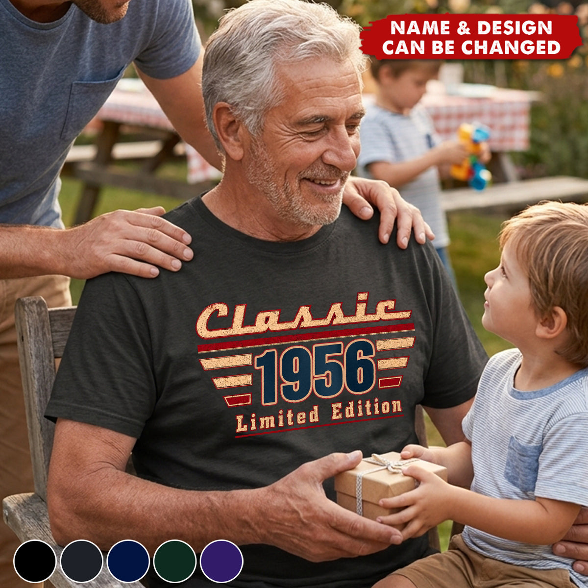 Custom T-shirt - Personalized Father's Day Birthday Gifts For Dad, Grandpa, Family, Yourself - Generations Built On Love
