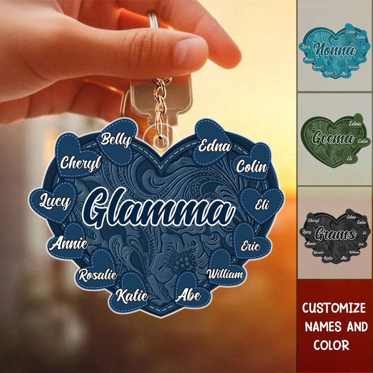 Grandma's Little Sweethearts - Personalized Cutout Acrylic Keychain