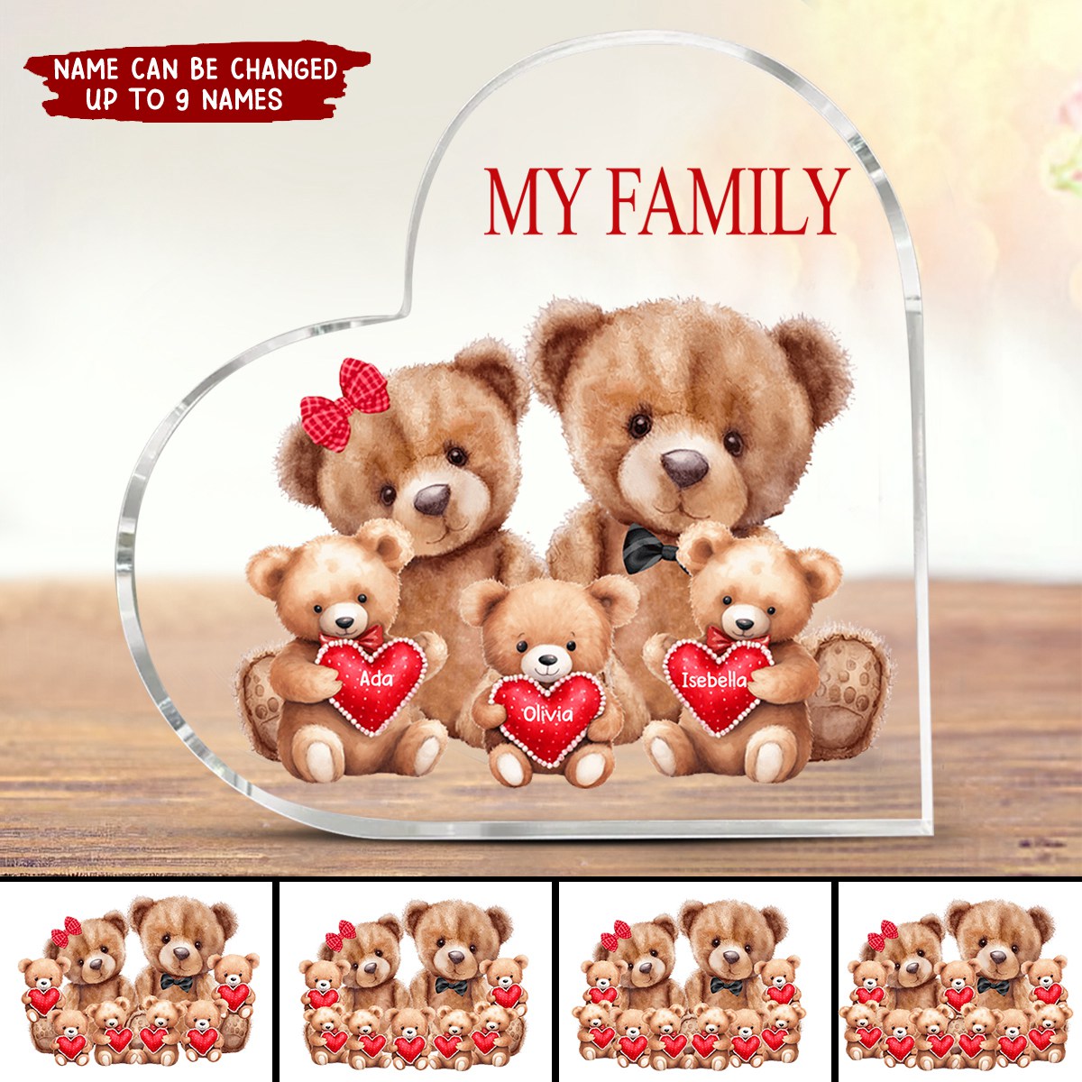 This Is Us Bear Family Personalized Acrylic Plaque