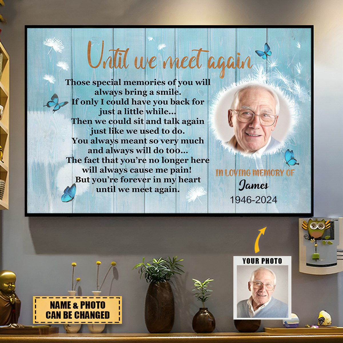Memorial - Until We Meet Again - Personalized Canvas