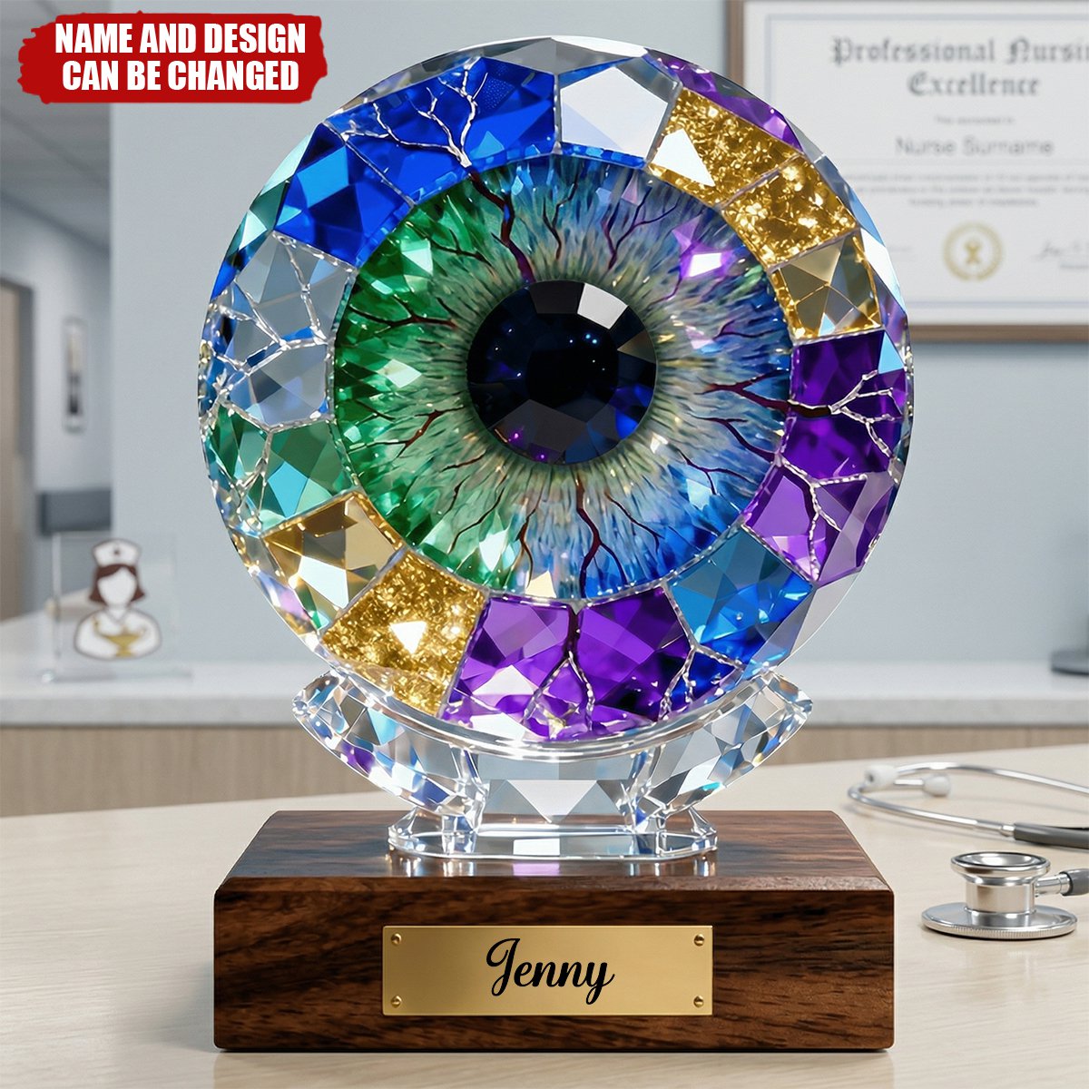 Love Nurse Life - Personalized Nurse Custom Shaped Acrylic Plaque