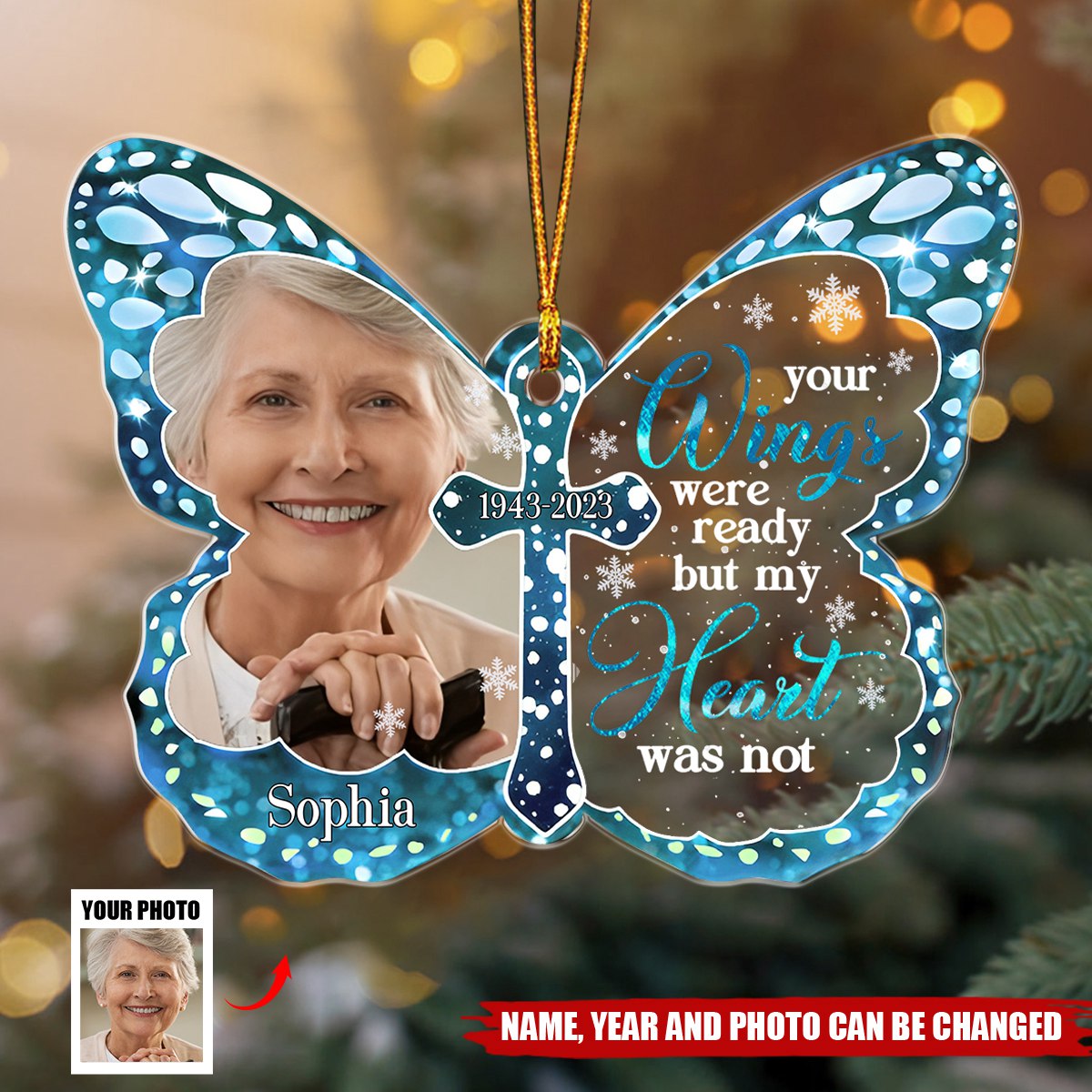Custom Photo I Am Always With You Memorial - Personalized Custom Shaped Acrylic Ornament