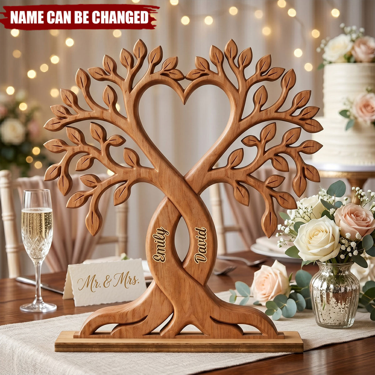 Made For Each Other - Personalized 2-Layered Wooden Plaque, Gifts For Husband And Wife
