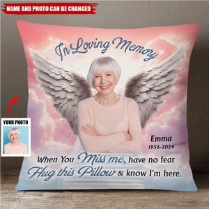Personalized Memorial Hug This Pillow & Know I'm Here