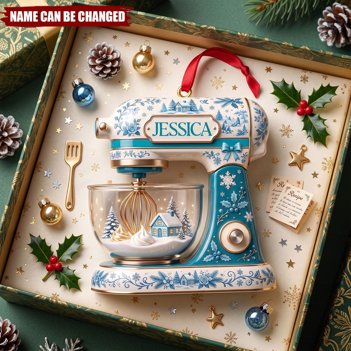 Baking Mixer Christmas Acrylic Ornament - Personalized Gifts For Baker Christmas Ornament