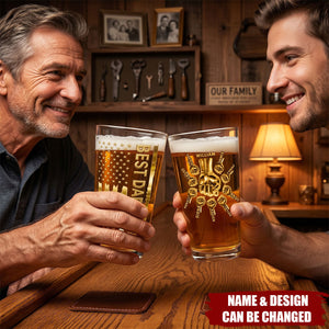 Best Dad Ever - Personalized Beer Glass