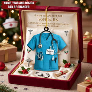 Nurse Scrubs - Personalized Acrylic Custom Shape Ornament