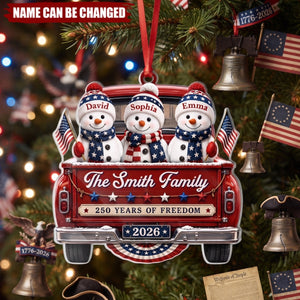 Driven By Love United By Freedom - Personalized Acrylic Custom Shape Ornament