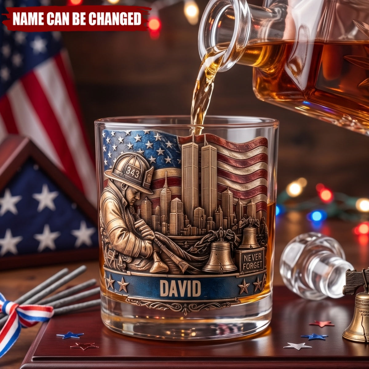 25 Years We Will Never Forget - Personalized Custom Whiskey Glass