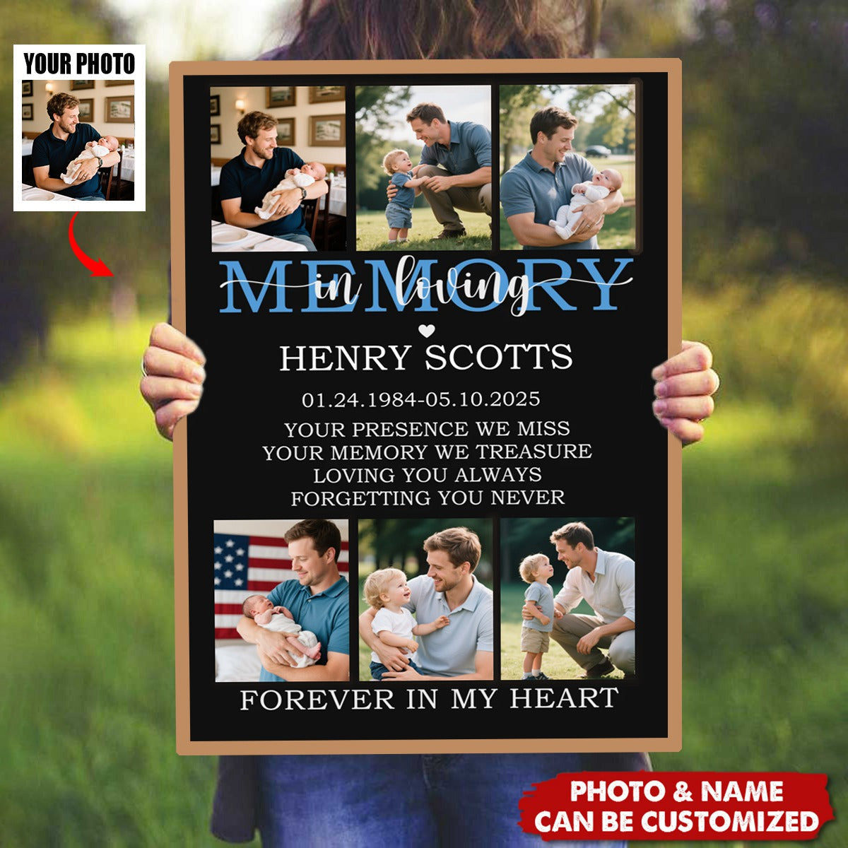 Loving You Always Forgetting You Never - Personalized Poster, Memorial Gift, Sympathy Gift