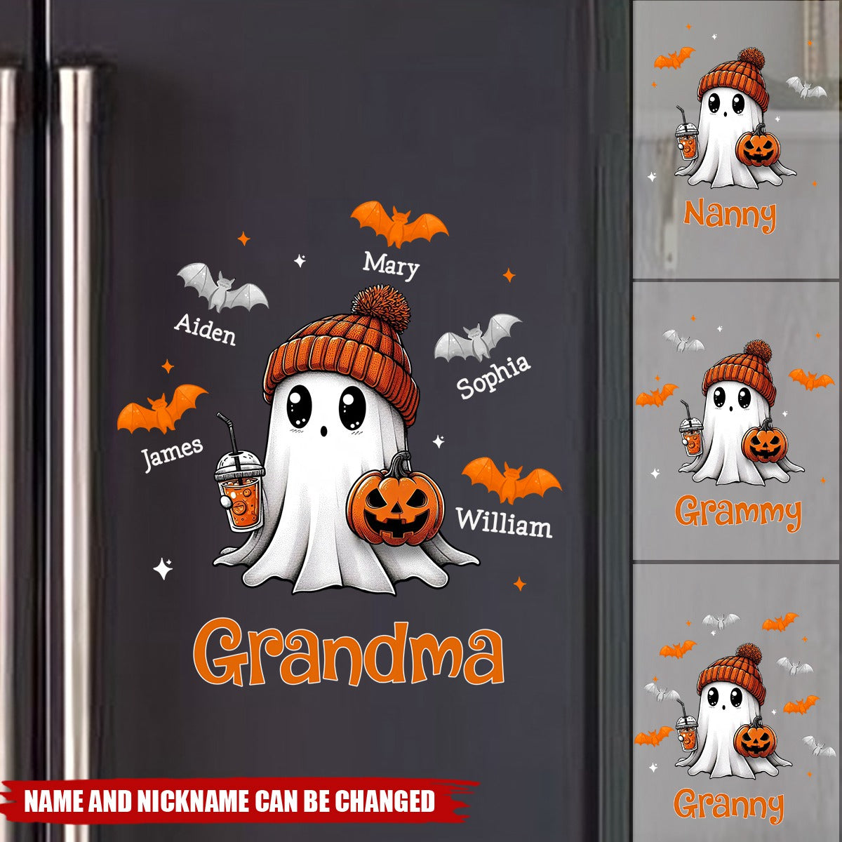Personalized Gift For Grandma Fall Season Halloween Grandma Decal
