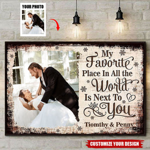 My Favorite Place Vintage Personalized Couple Poster