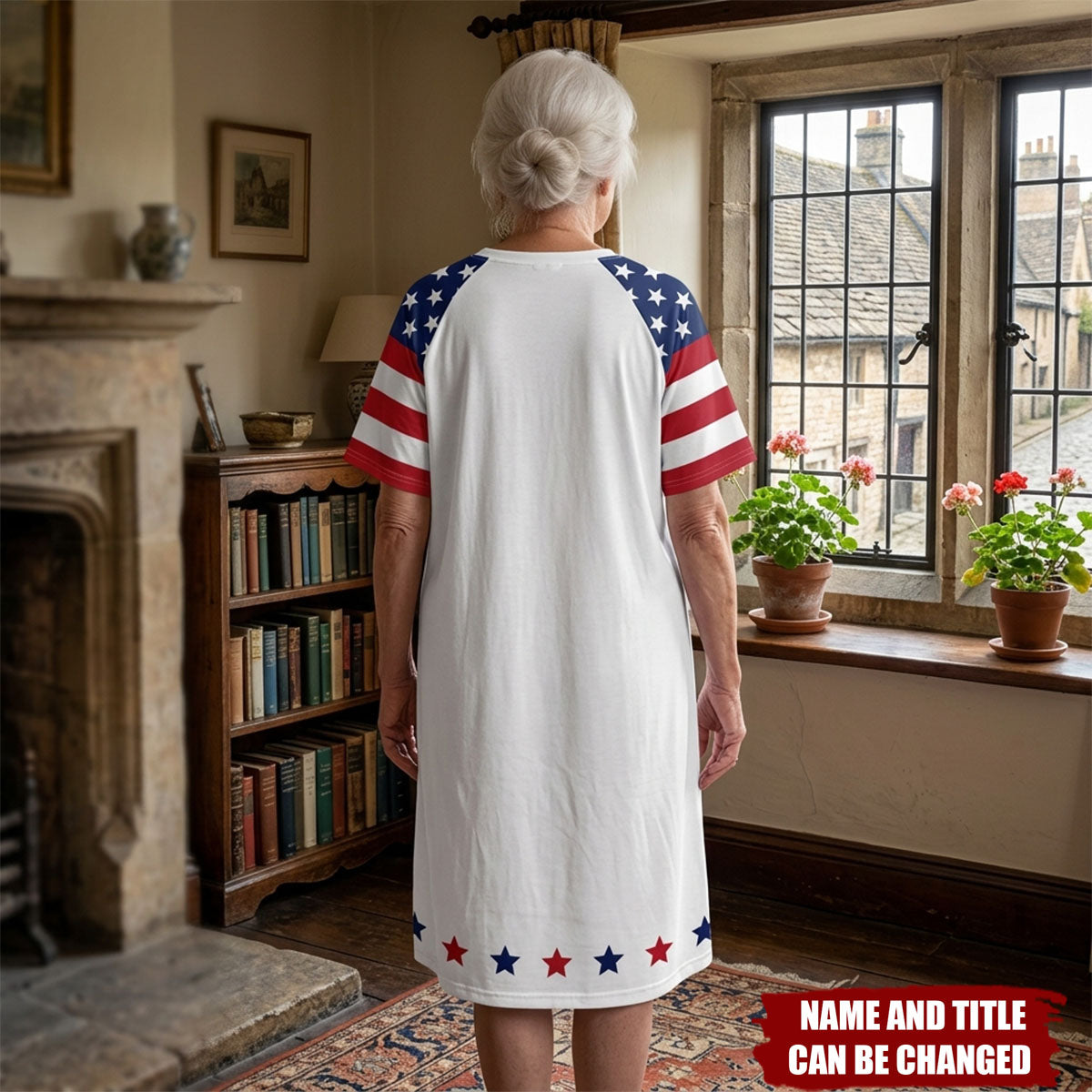 Mom's Grandma's Sweethearts Independence Day - Personalized Women's Sleep Tee