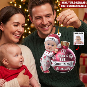 Baby Ornament Baby First Christmas - Personalized Acrylic Custom Shape Ornament