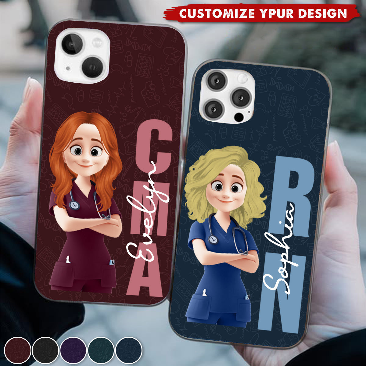 Nurse Life Job Title - Personalized Clear Phone Case