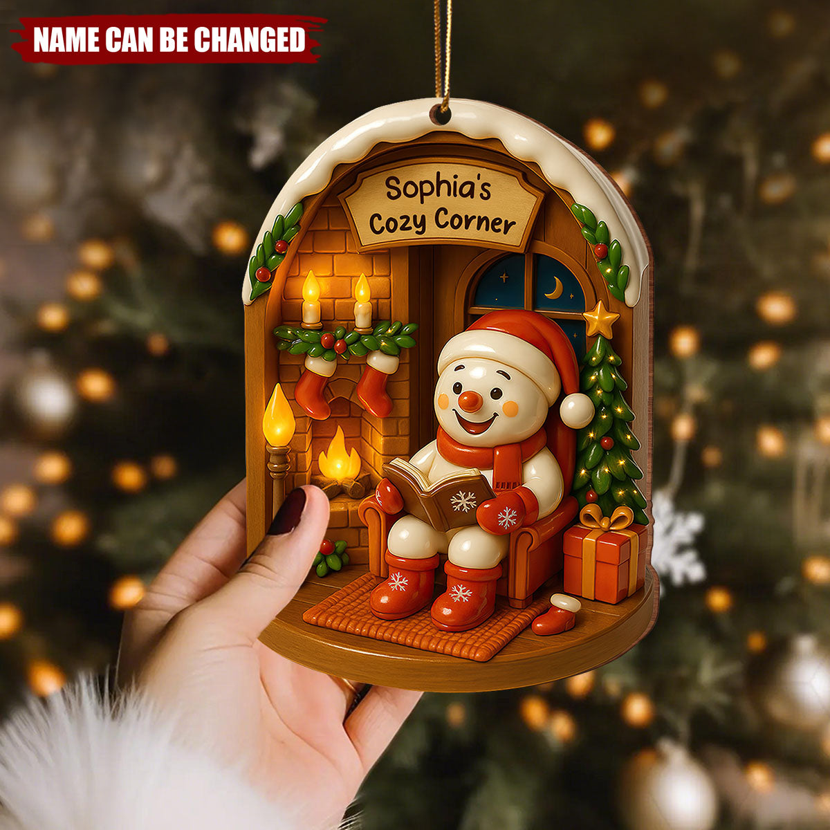Create A Warm And Cozy Corner This Holiday Season, Custom Wood Ornament