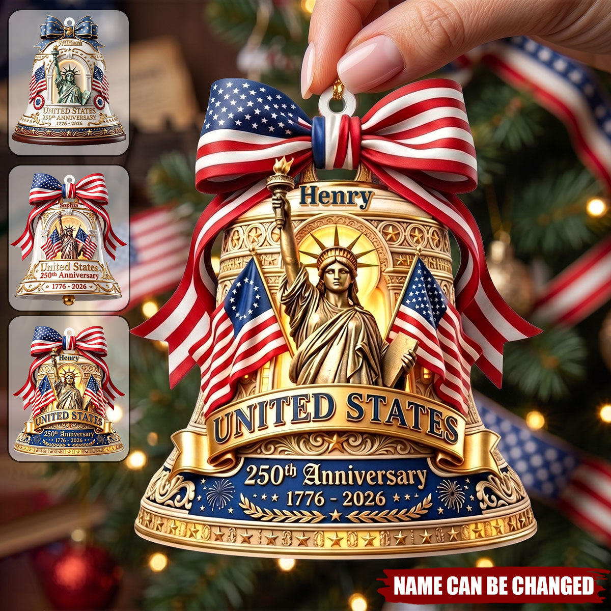 250th Anniversary of Americana Ornament, Independence Day Gift