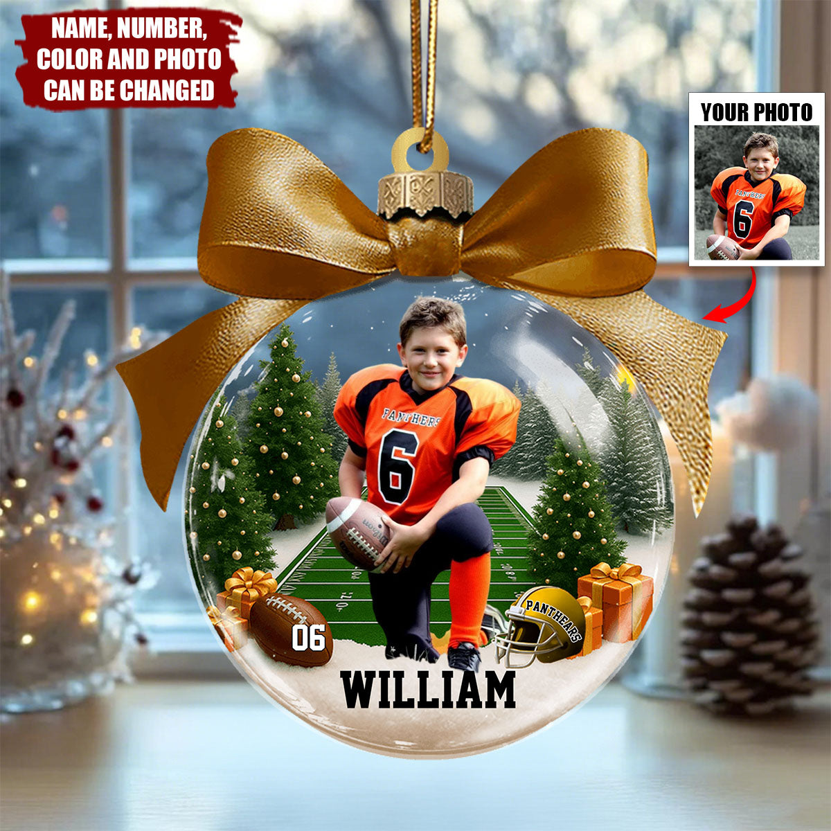 Football Season Is Coming - Personalized Christmas Acrylic Ornament