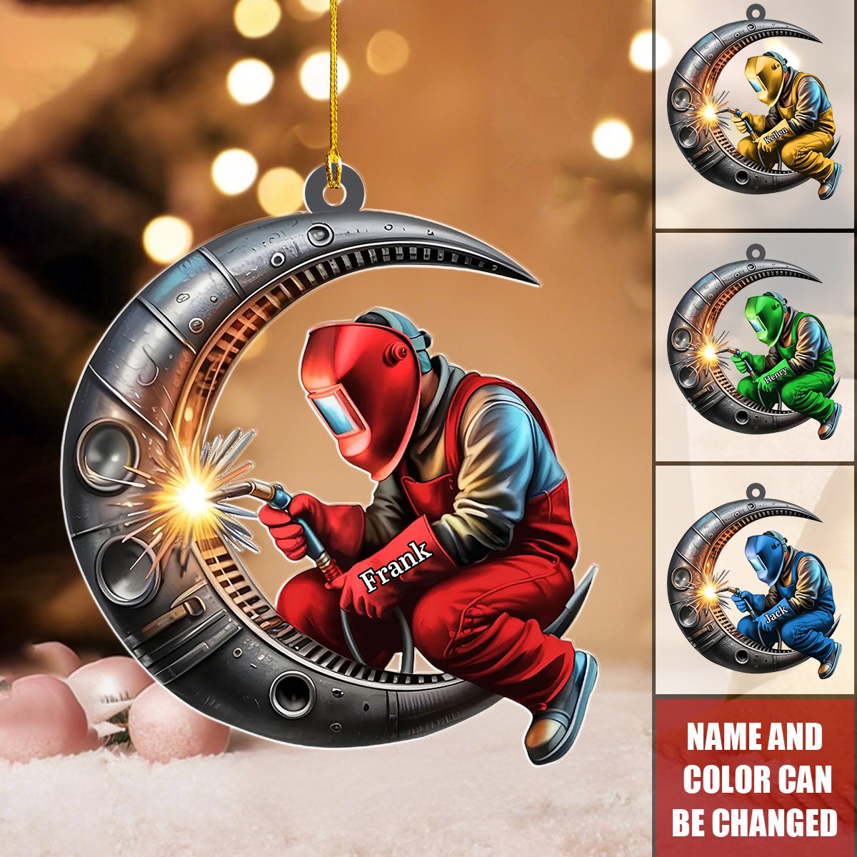3D Effect Personalized Welder Acrylic Ornament