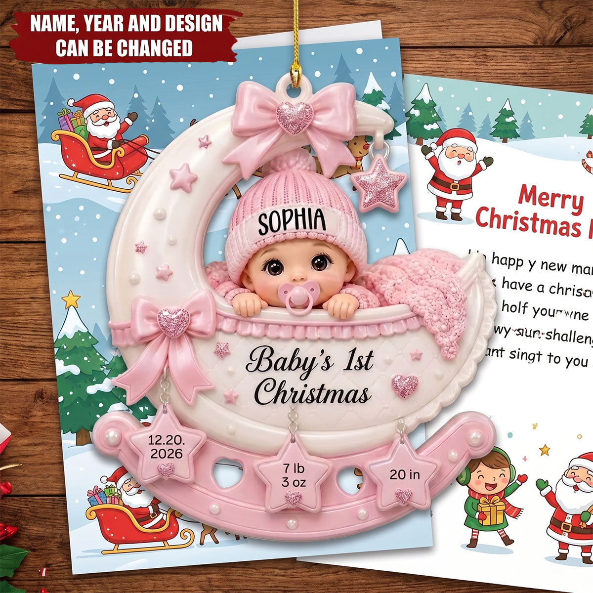 A Little Miracle’s First Holiday - Personalized Acrylic Ornament