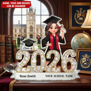 Shining Effect Class Of Graduation Senior - Personalized Acrylic Block Plaque