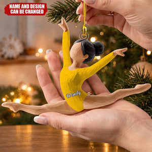 Personalized Gymnastics Christmas Ornament, Custom Ballet Girl Dancer Keepsake, Gymnast Christmas Acrylic Ornament, Sports Team 2026 Gift
