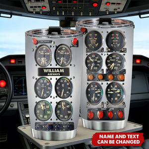Aviation Control Panel - Personalized Aviation Tumbler