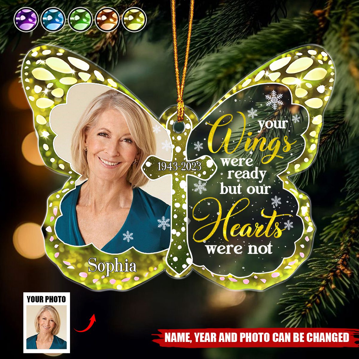 Custom Photo I Am Always With You Memorial - Personalized Custom Shaped Acrylic Ornament