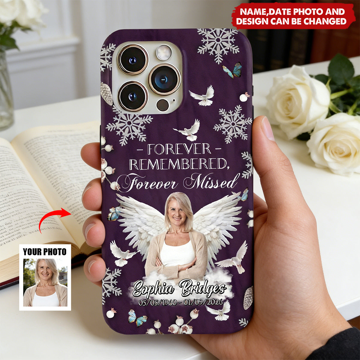 Custom Photo Gone But Never Forgotten - Personalized Full Print Phone Case