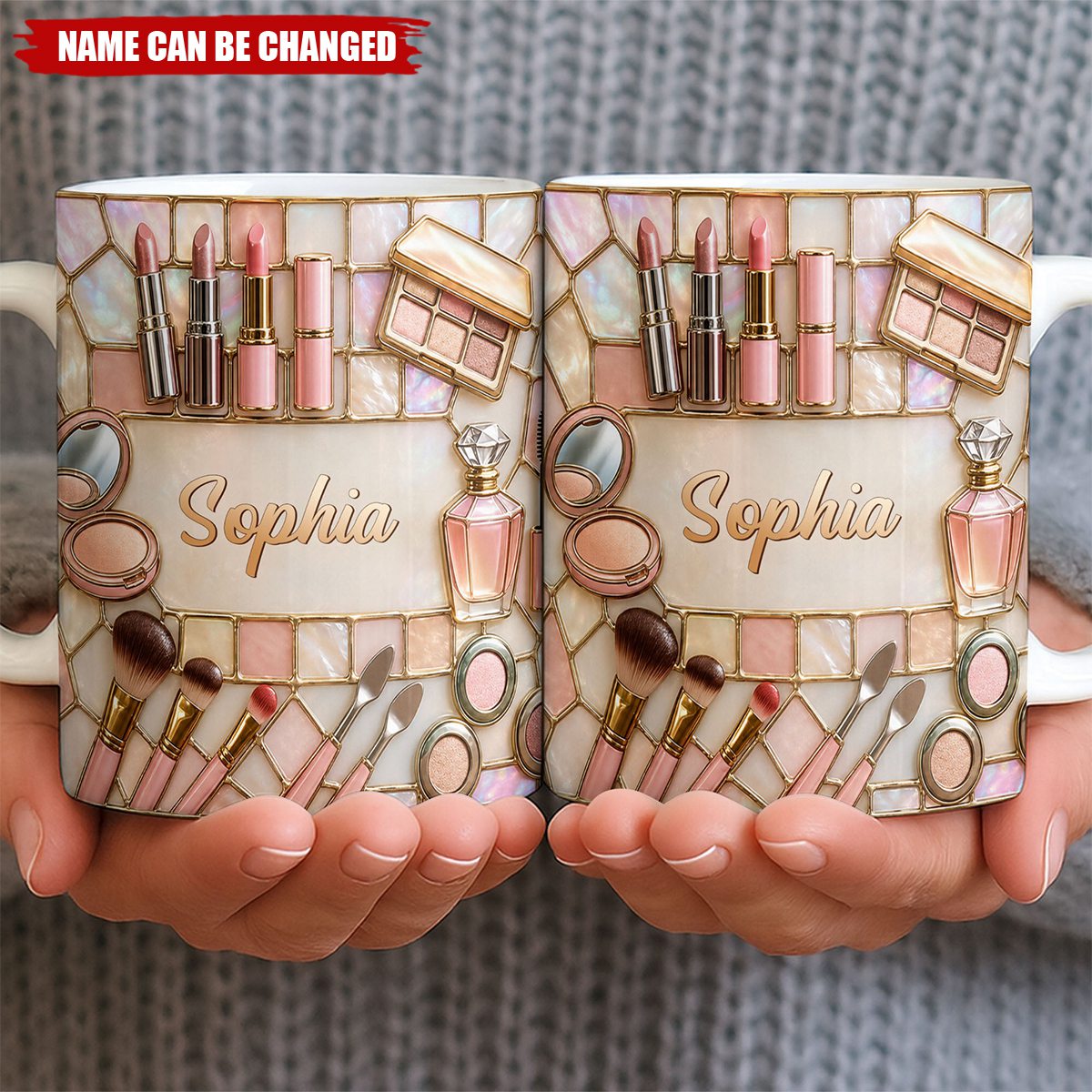 Glamorous Makeup Lover, Personalized Coffee Mug, Gift For Her